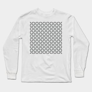 Retro Circles and Diamonds grey 5 Long Sleeve T-Shirt